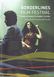 2008 brochure cover - woman with long black hair seated in background, man in profile in foreground