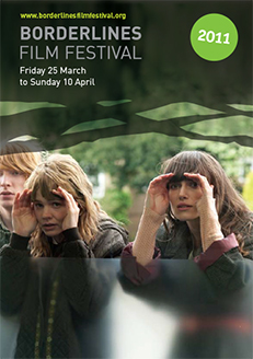 2011 brochure cover - two young woman peering through glass window