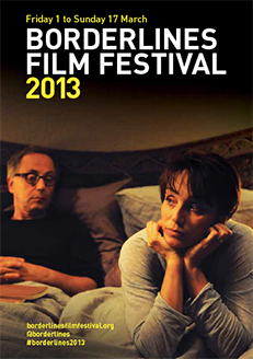 2013 brochure cover - man with glasses in bed, woman in foreground leaning on elbows